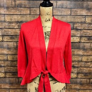 Peyton Primrose Small Tie Waist Cardigan Red